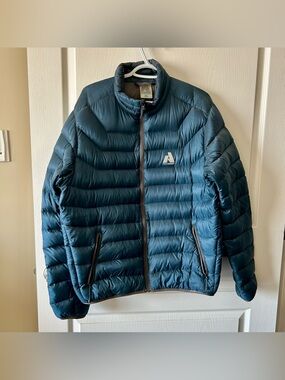 Eddie Bauer Men's Smoke Blue Quilted Down Jacket